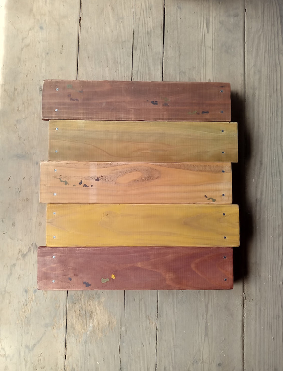 【オーダー看板製作】クラシック木製看板 43cm×44cm mix1 / 自然塗装 