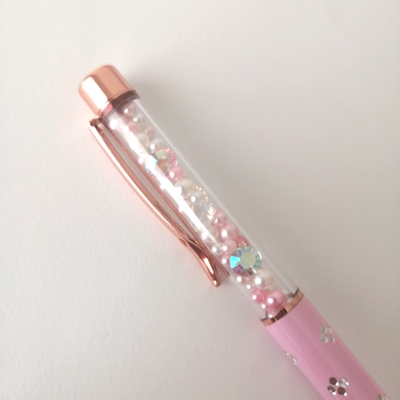 【プリンセス♡パステルピンクボールペン】【簡易ラッピング無料】プレゼントにも❀　ハーバリウムボールペン 4枚目の画像