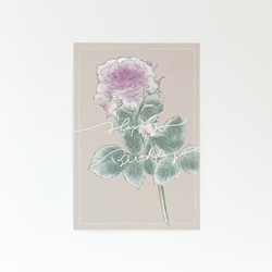 バラのポストカード3種セット グリーティングカード【A-3】 4枚目の画像
