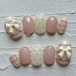 ブラック×ピンク シズニルック y2k ネイルチップ ネイルチップ（つけ爪