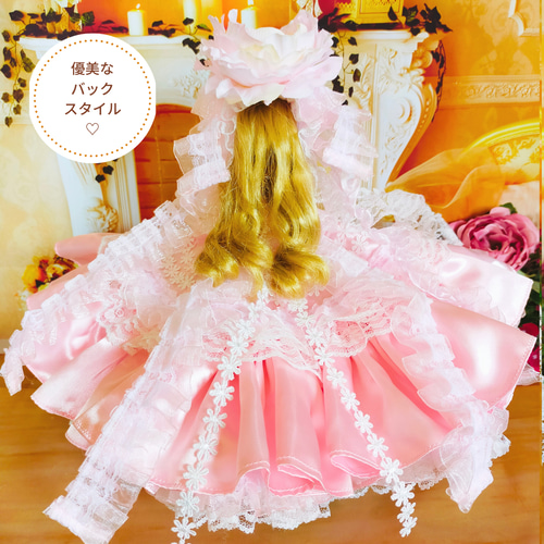 りかちゃんジェニー服 アリスxピンクスパンコール＊ロリータドレス