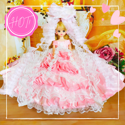 リカちゃん ドレス 服 ピンク ドール服 人形服 プリンセス リカちゃん ドレス 服 ピンク ドール服 人形服 プリンセス