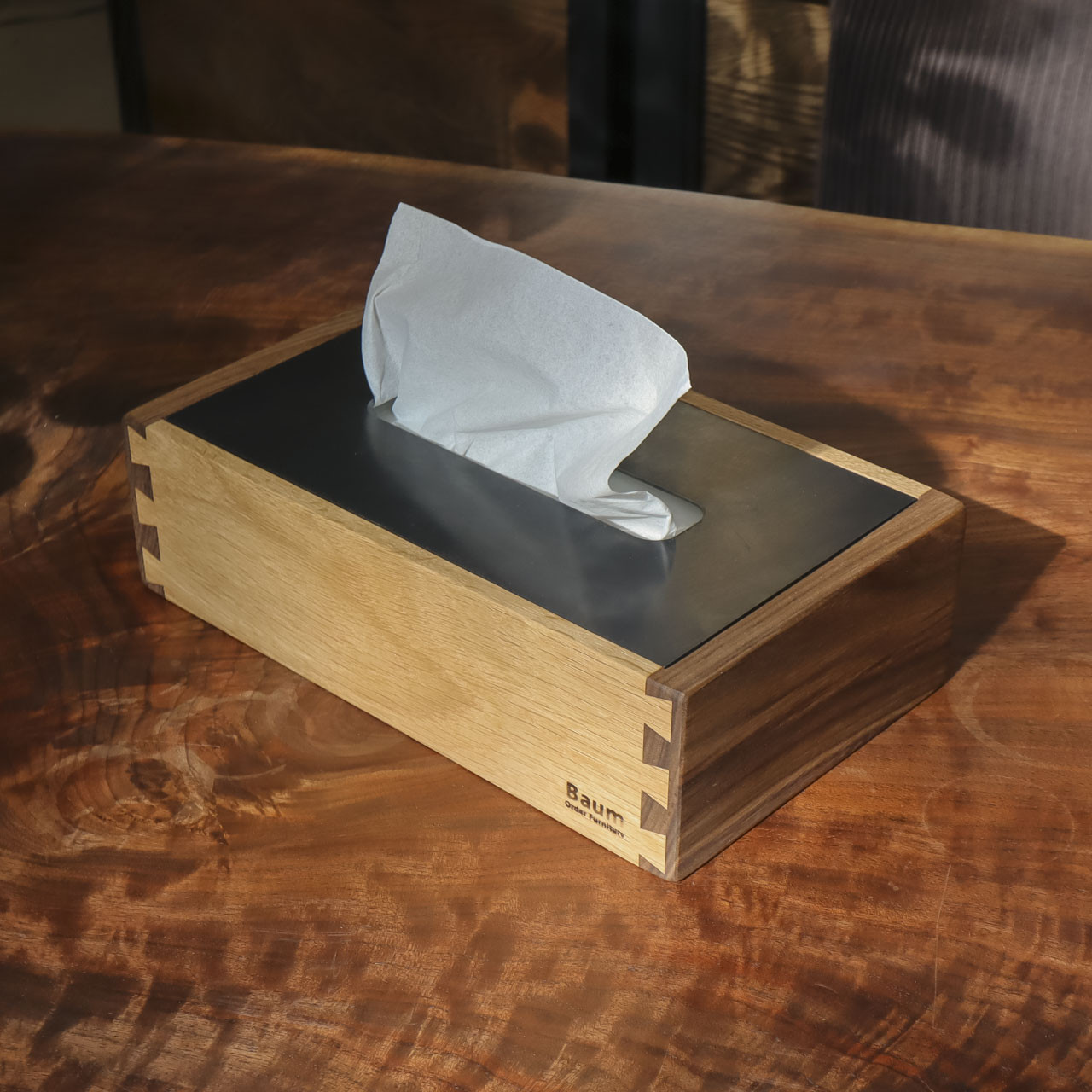 ＼送料無料／[Dovetail Tissue Box]ティッシュケース ボックス 無垢材 アイアン インテリア‐213‐