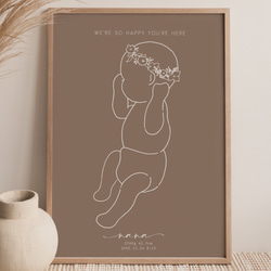 リュック、メモリアルポスター　命名書　マクラメレインボー　虹　誕生日　出産祝い リュック、メモリアルポスター 命名書 マクラメレインボー 虹