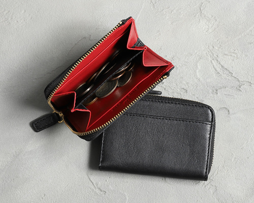 ケース/小銭入れ deci Outside sewing L-shaped Outside sewing L-shaped zipper compact wallet | DECi