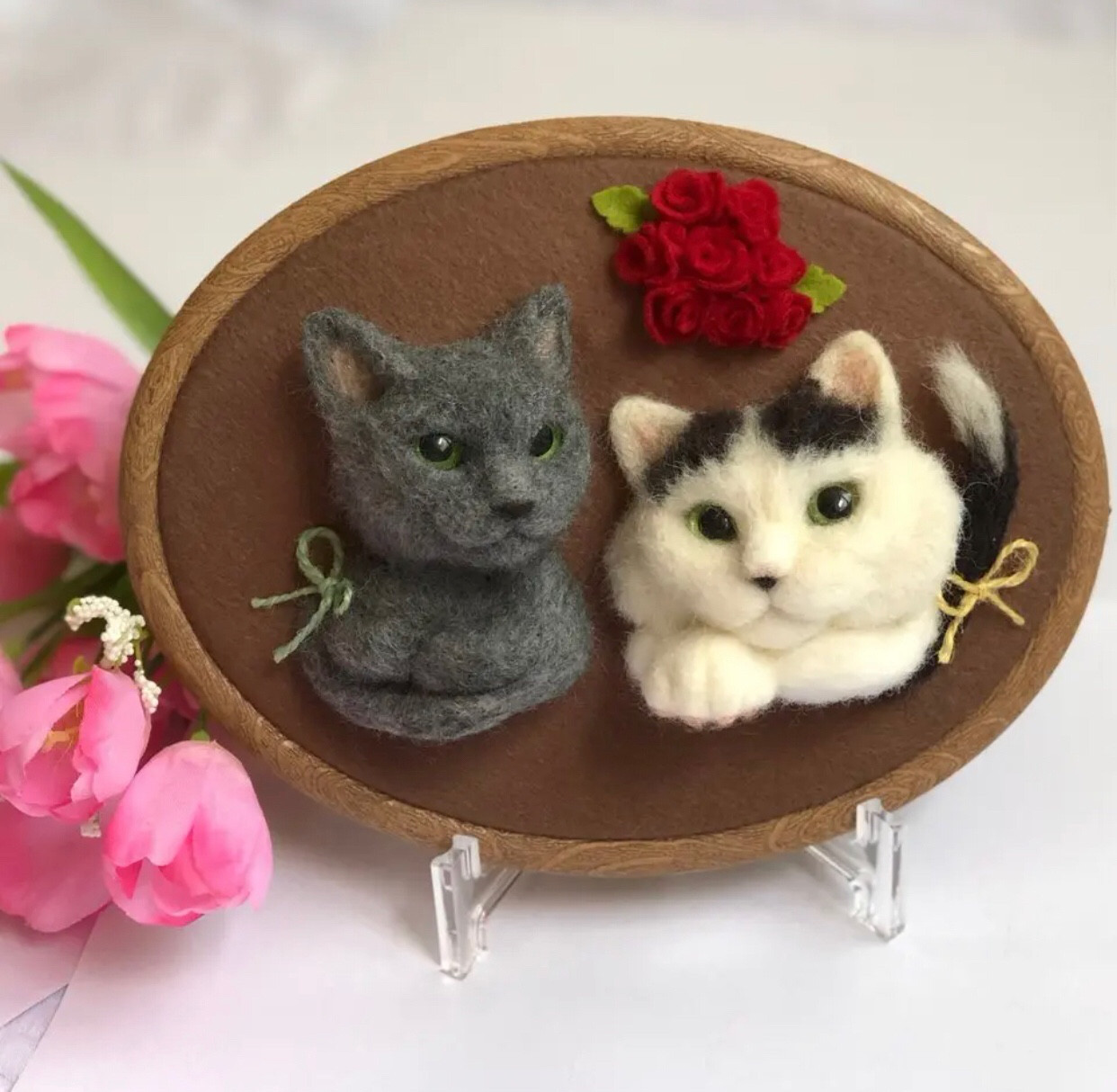 羊毛フェルト。猫。オーダーNo.21 羊毛フェルト。猫。オーダーNo.21