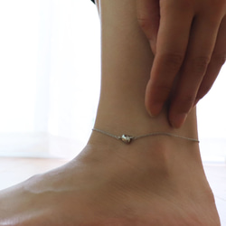 ぷっくりハートのアンクレット~petit stainless heart anklet~ 2枚目の画像