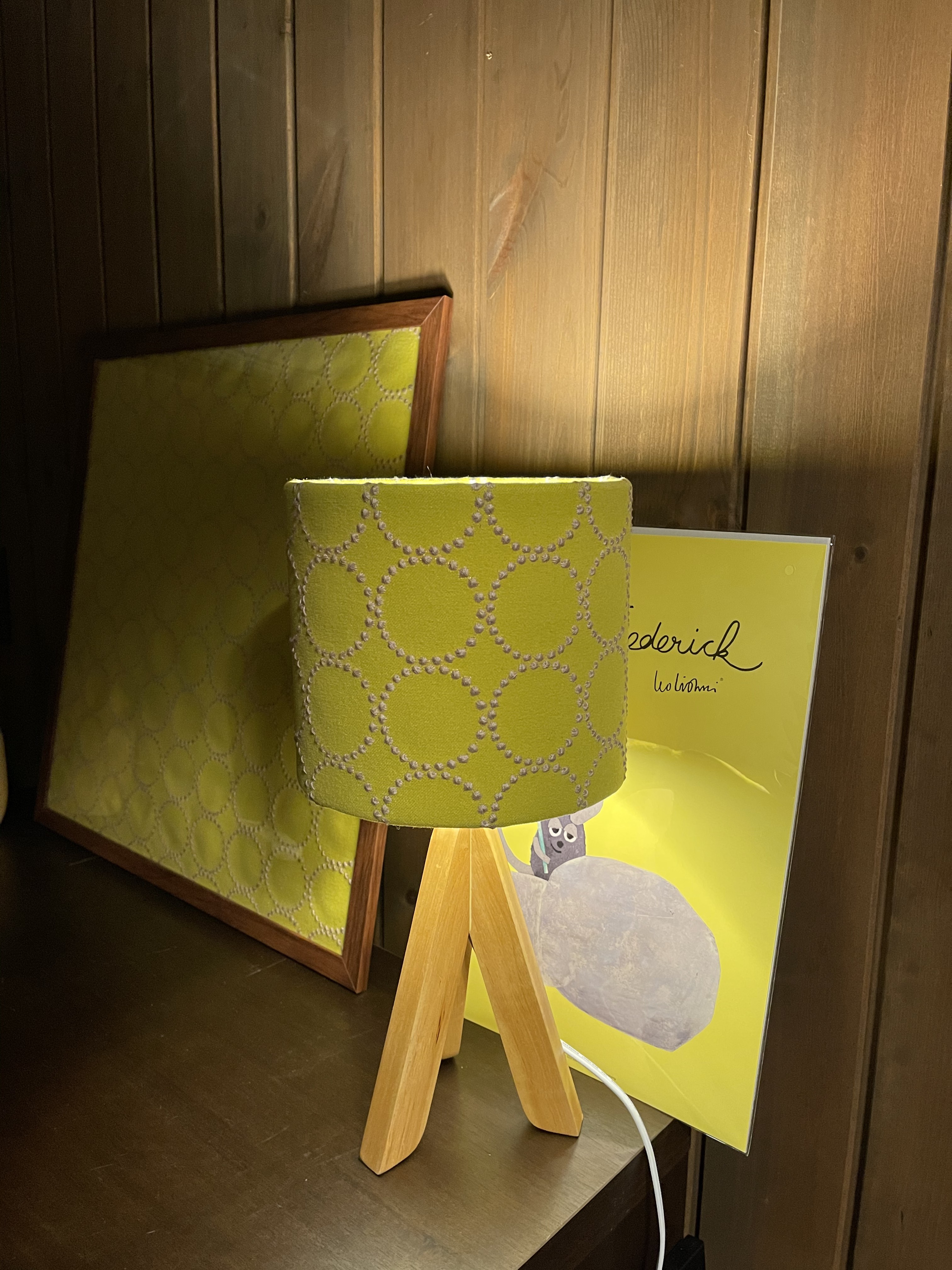 ★作品製作３００個を超えました★風水 イエローdopタンバリン二枚合せ ミナペルホネン北欧 ランプ