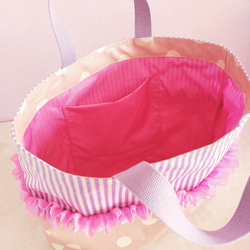 ラミネートのプールバッグ 　pink×purple　サイズ変更可能 3枚目の画像