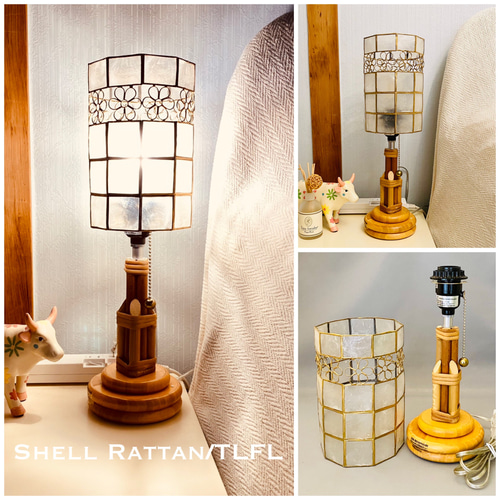 テーブルライト Shell Rattan/TLFL シェルラタン フラワーシェード