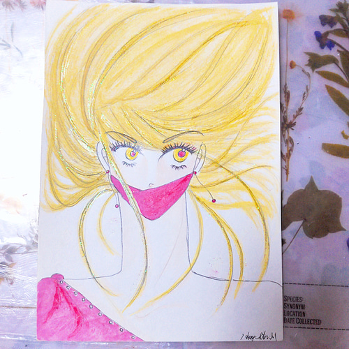 上品スタイル ❤超美人☆手書き美人イラスト(220602)☆配送無料 ○値引不可 絵画