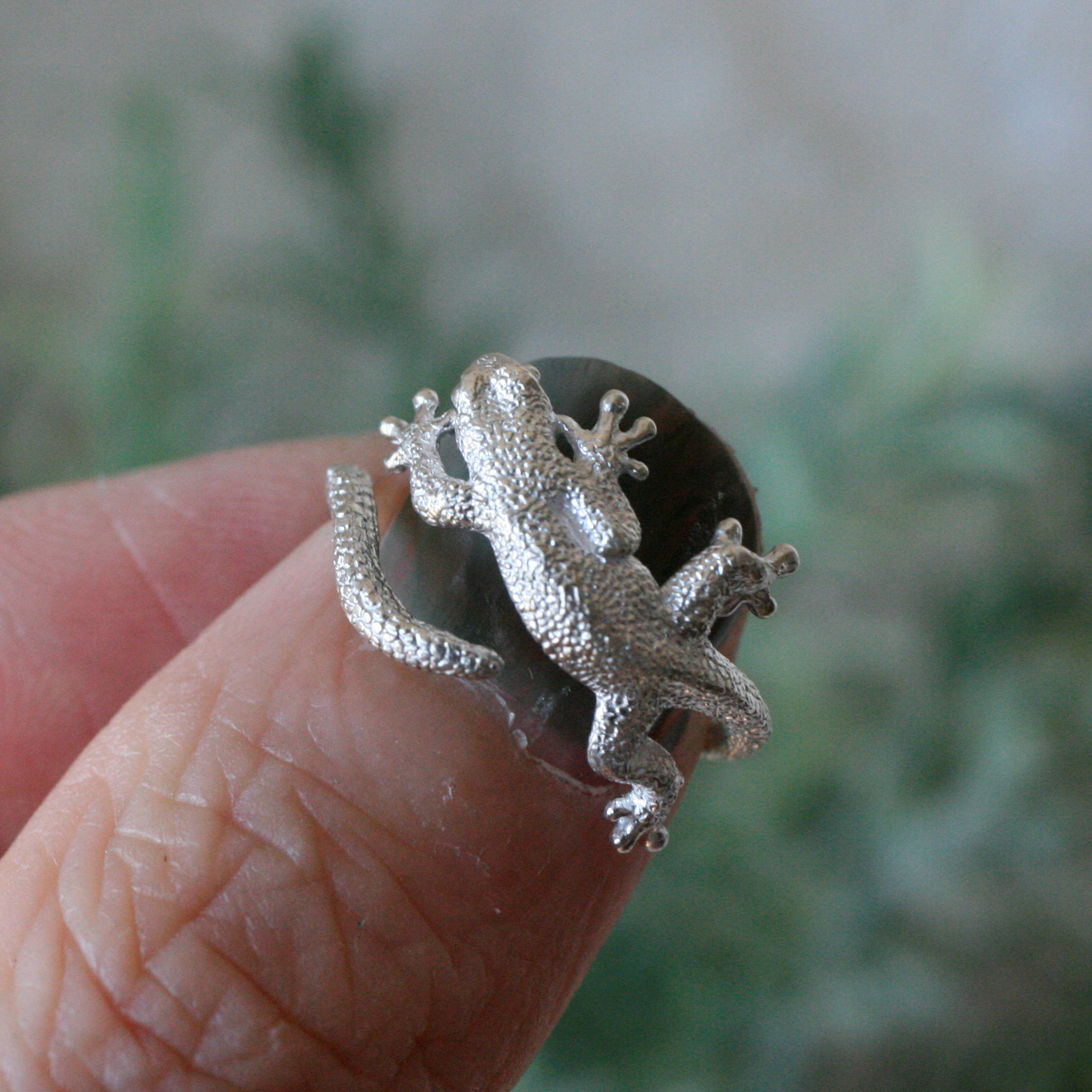 ヤモリが巻付くオープンリング SV925 【受注生産】
