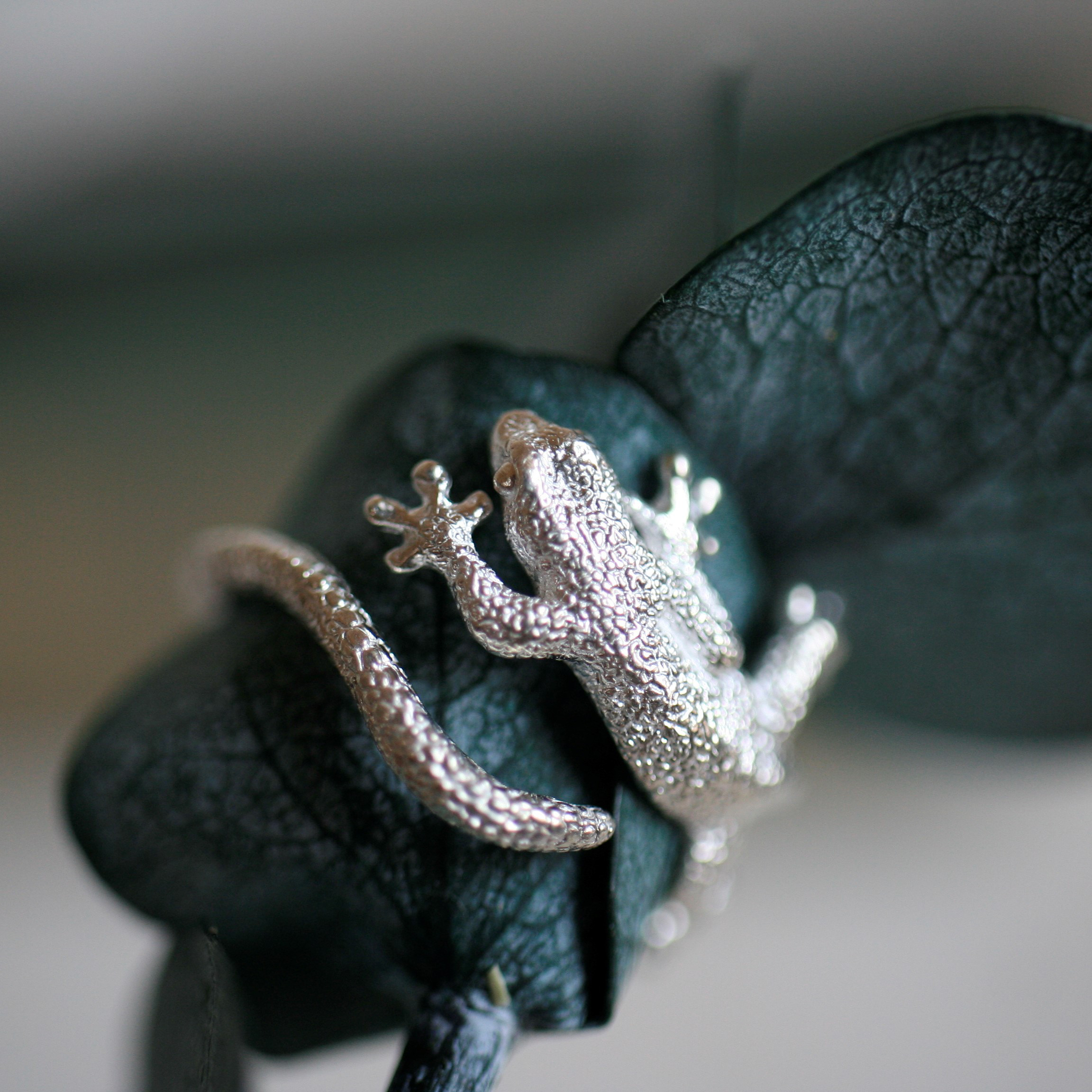 ヤモリが巻付くオープンリング SV925 【受注生産】