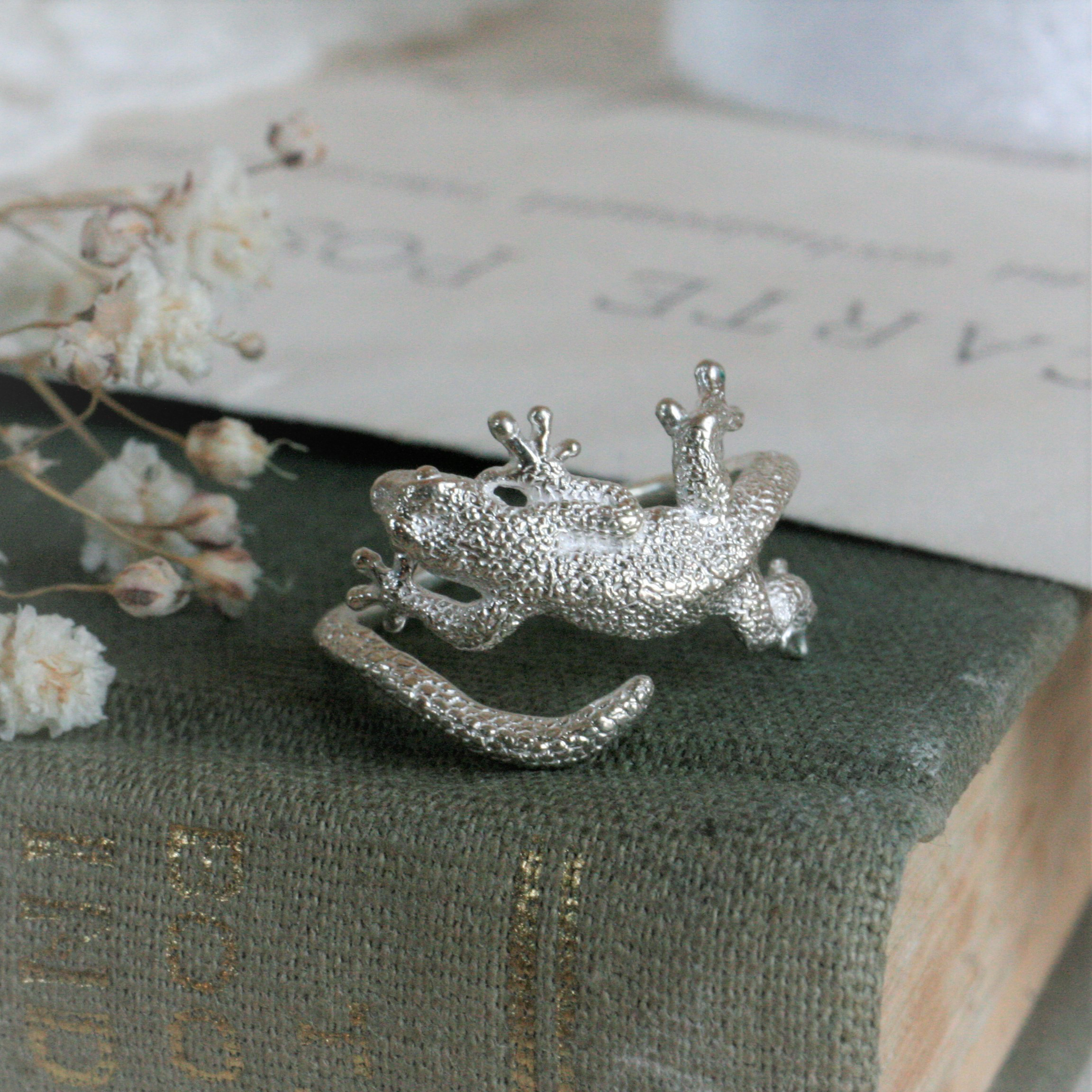 ヤモリが巻付くオープンリング SV925 【受注生産】