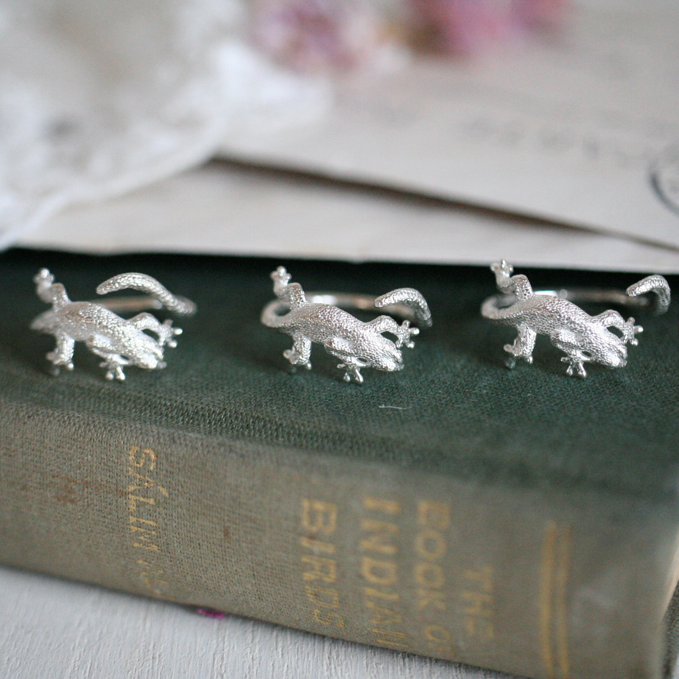 ヤモリが巻付くオープンリング SV925 【受注生産】