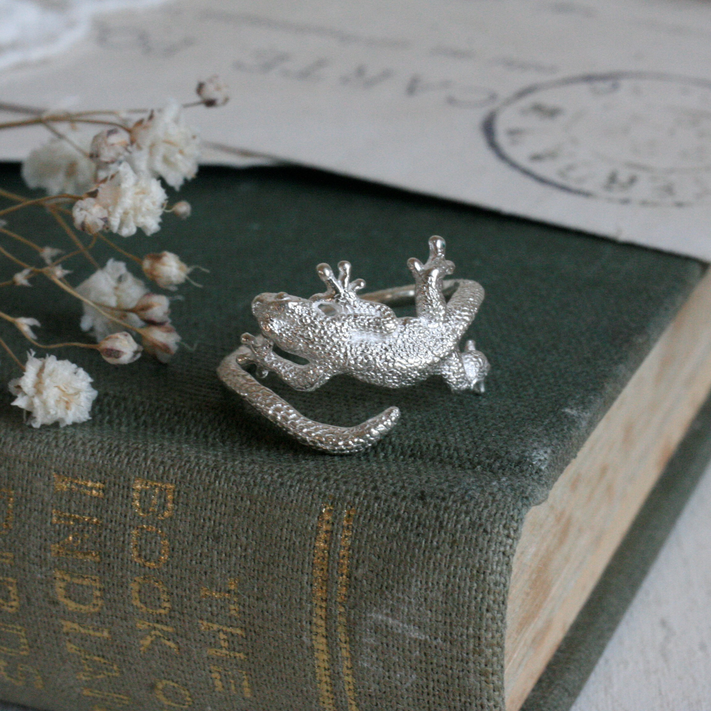 ヤモリが巻付くオープンリング SV925 【受注生産】