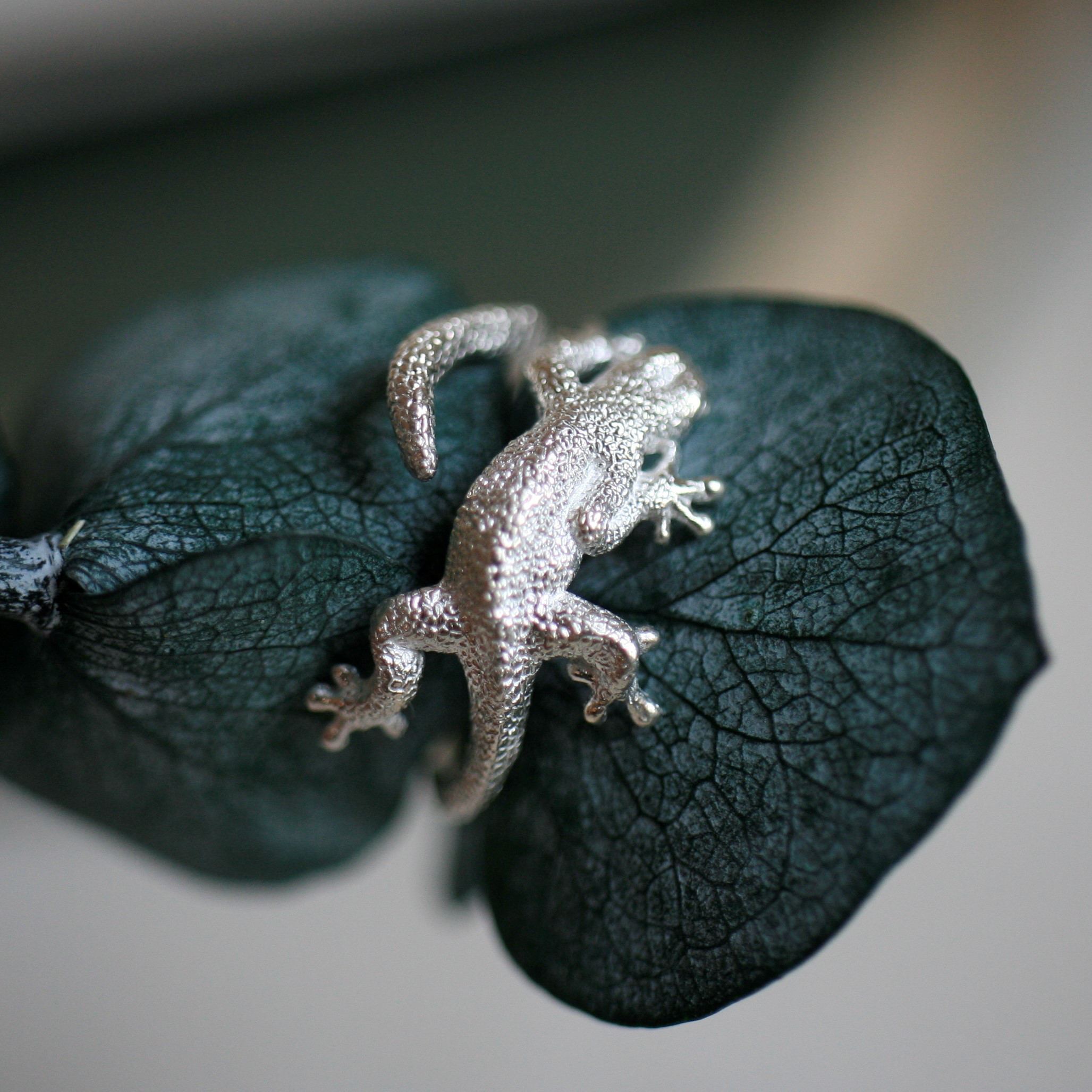 ヤモリが巻付くオープンリング SV925 【受注生産】