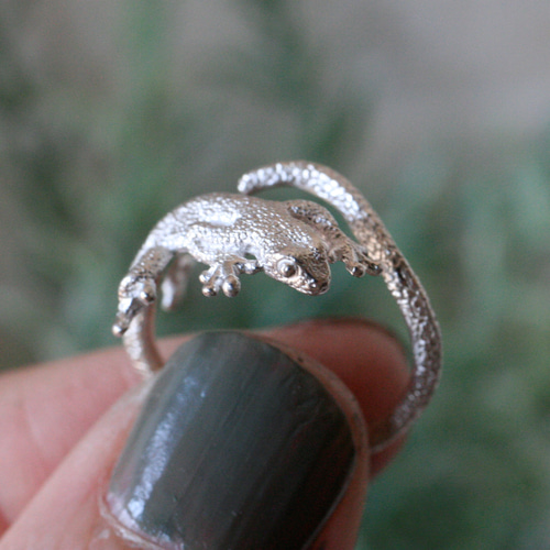 ヤモリさん様　専用 ヤモリが巻付くオープンリング SV925 【受注生産】 指輪・リング