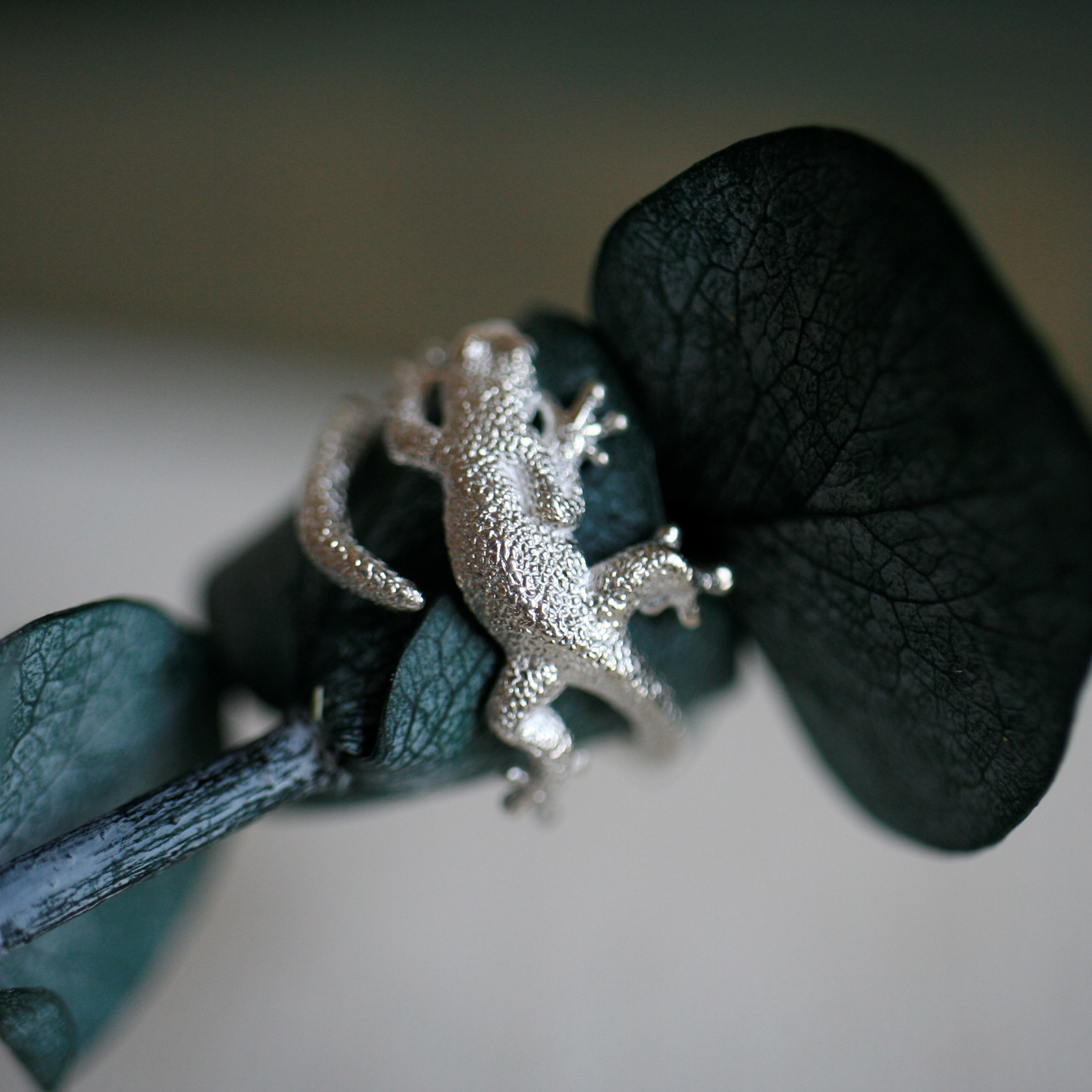 ヤモリが巻付くオープンリング SV925 【受注生産】