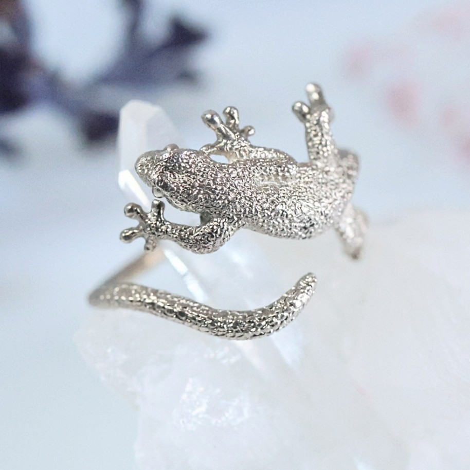 ヤモリが巻付くオープンリング SV925 【受注生産】