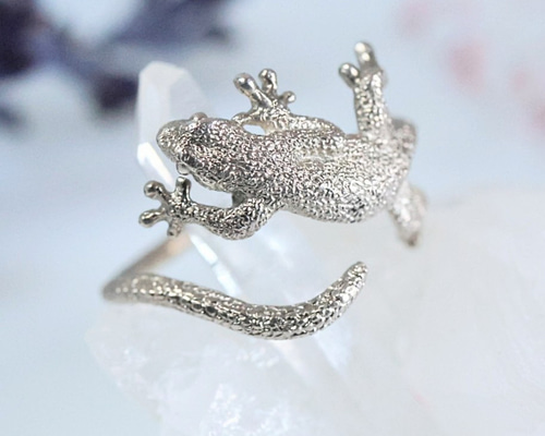 ヤモリさん様　専用 ヤモリが巻付くオープンリング SV925 【受注生産】 指輪・リング