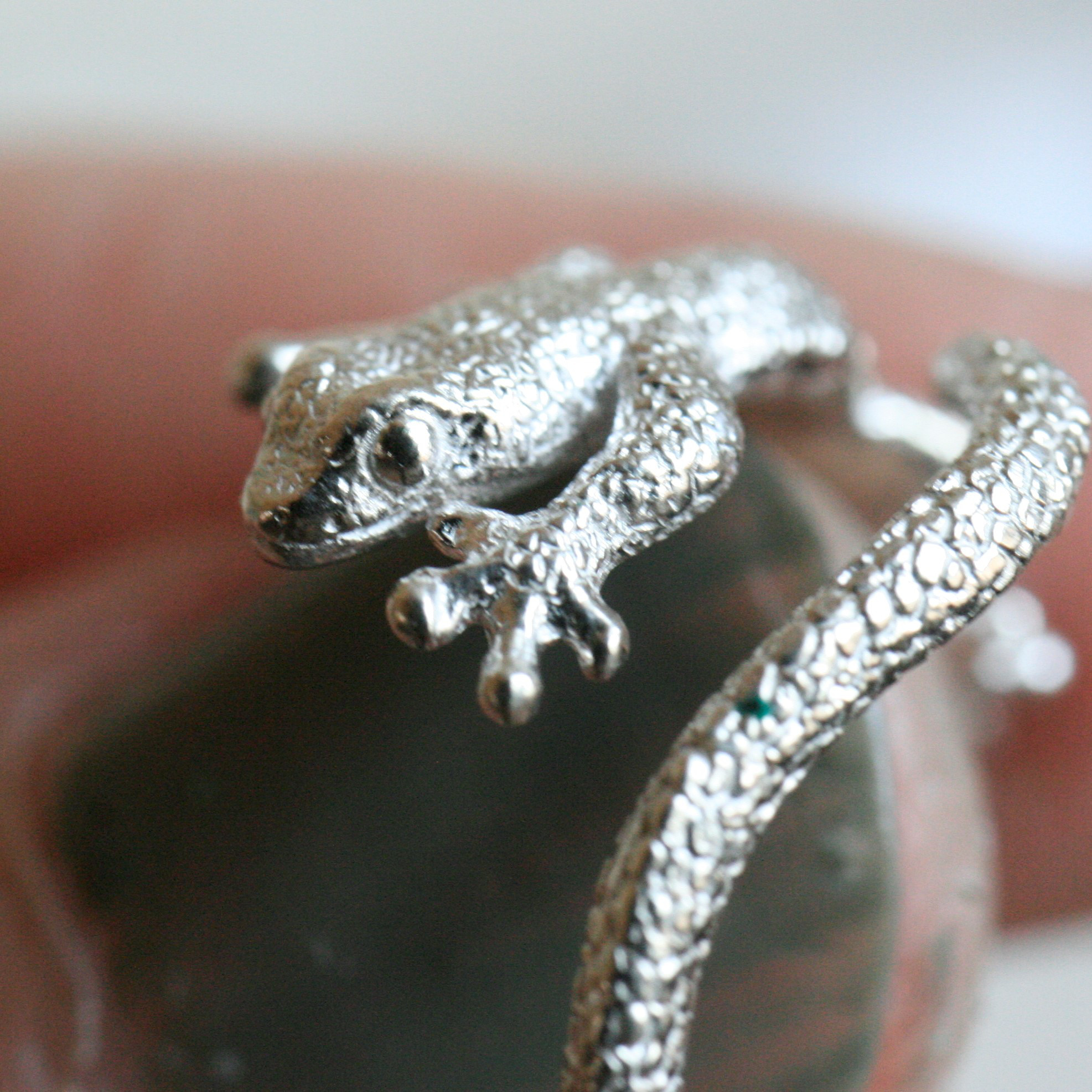 ヤモリが巻付くオープンリング SV925 【受注生産】