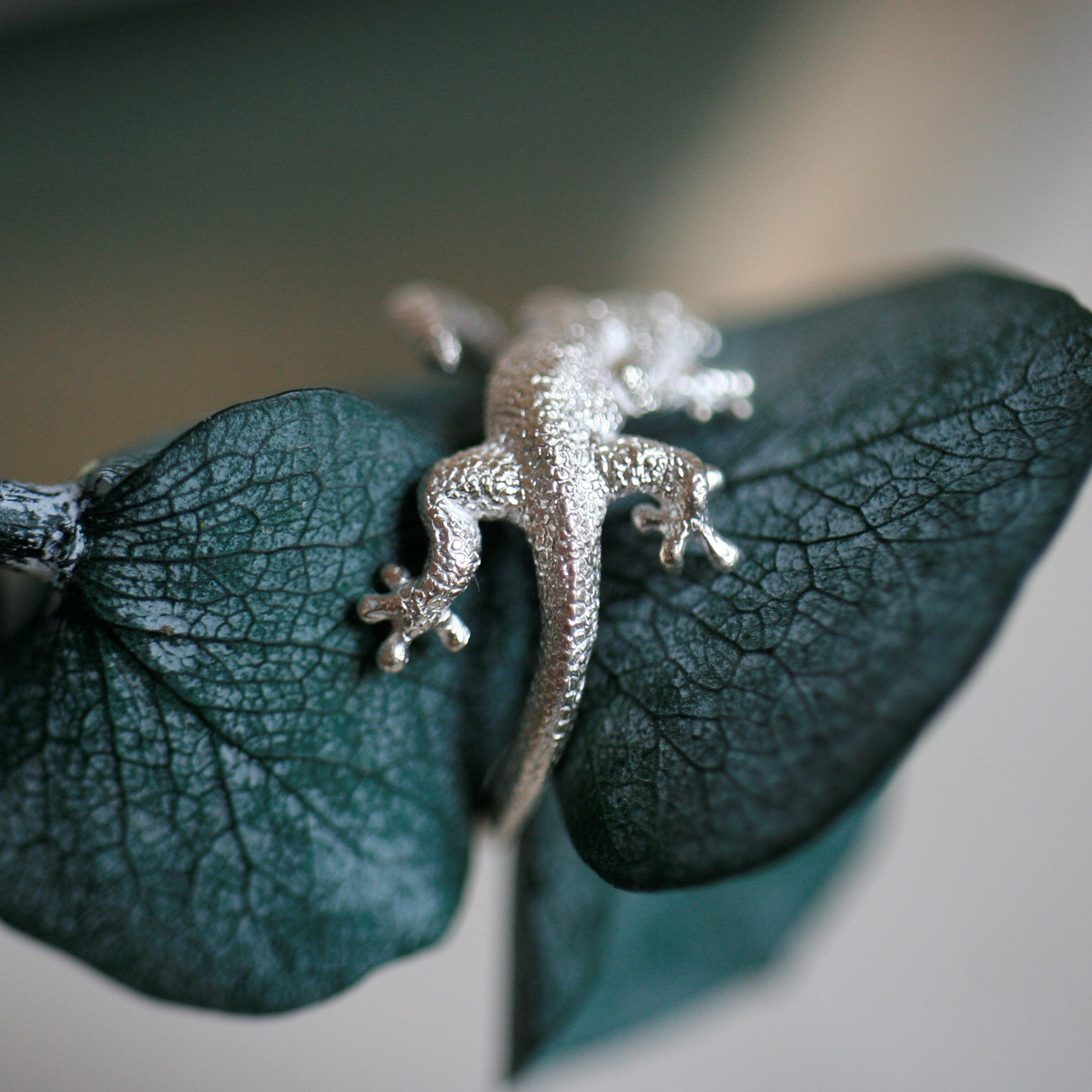 ヤモリが巻付くオープンリング SV925 【受注生産】