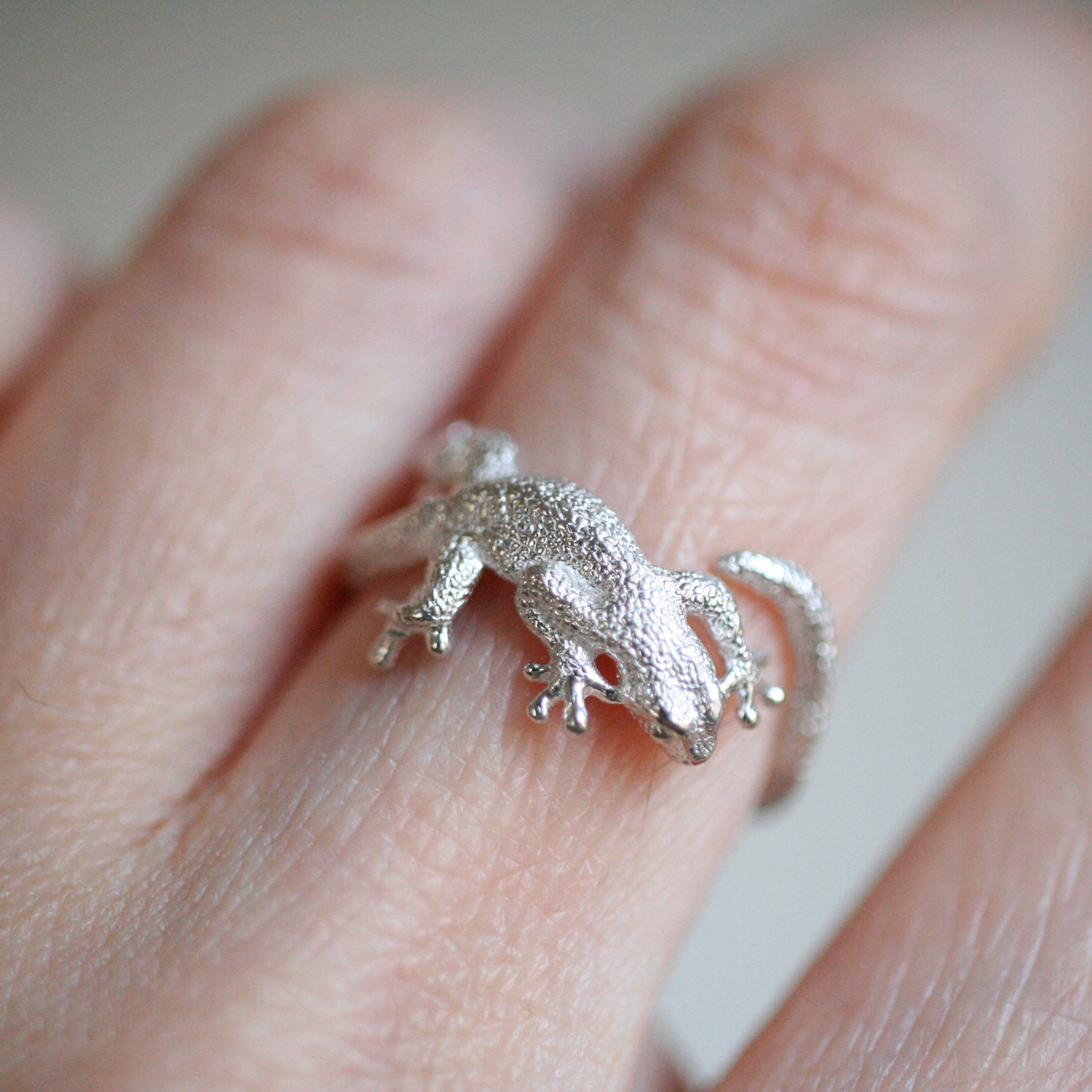 ヤモリが巻付くオープンリング SV925 【受注生産】