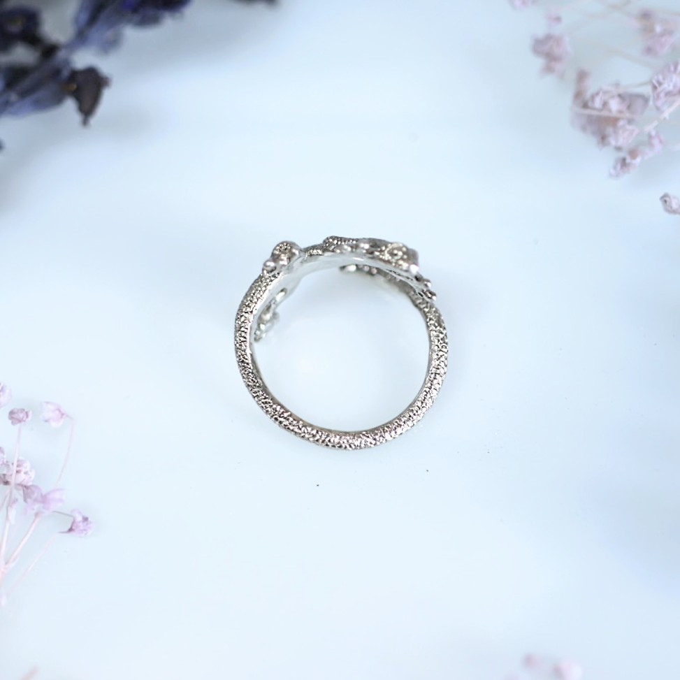 ヤモリが巻付くオープンリング SV925 【受注生産】