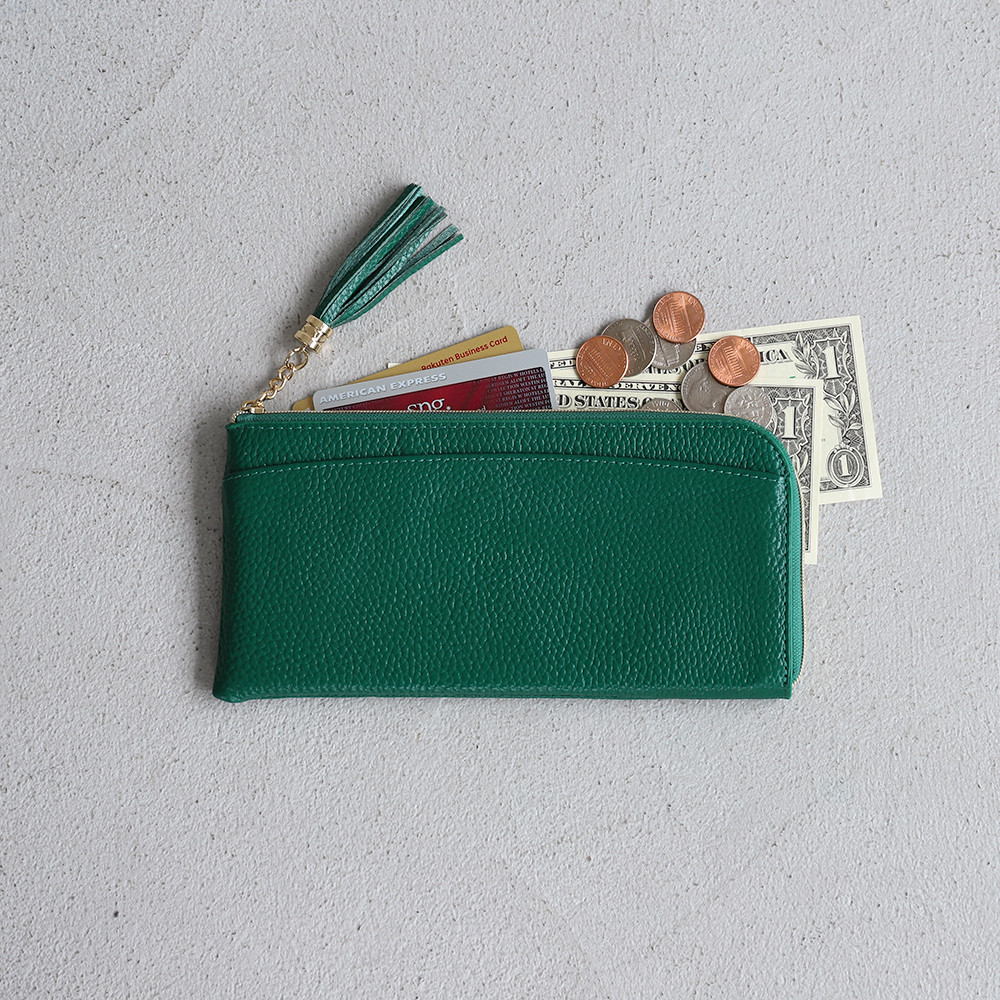ミニ 財布 マルチカード グリーン 深緑 かわいい レディース 折り財布