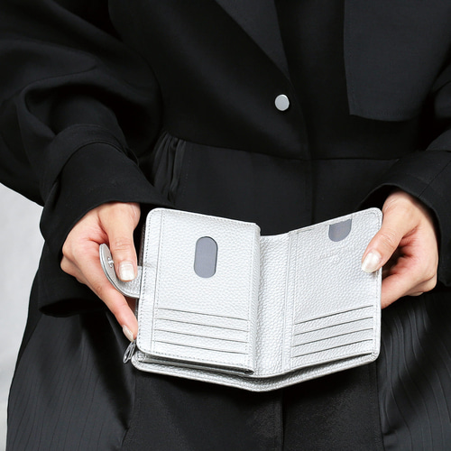 カード15枚 ミニ財布 二つ折り 財布 スキミング防止 RFID レディース