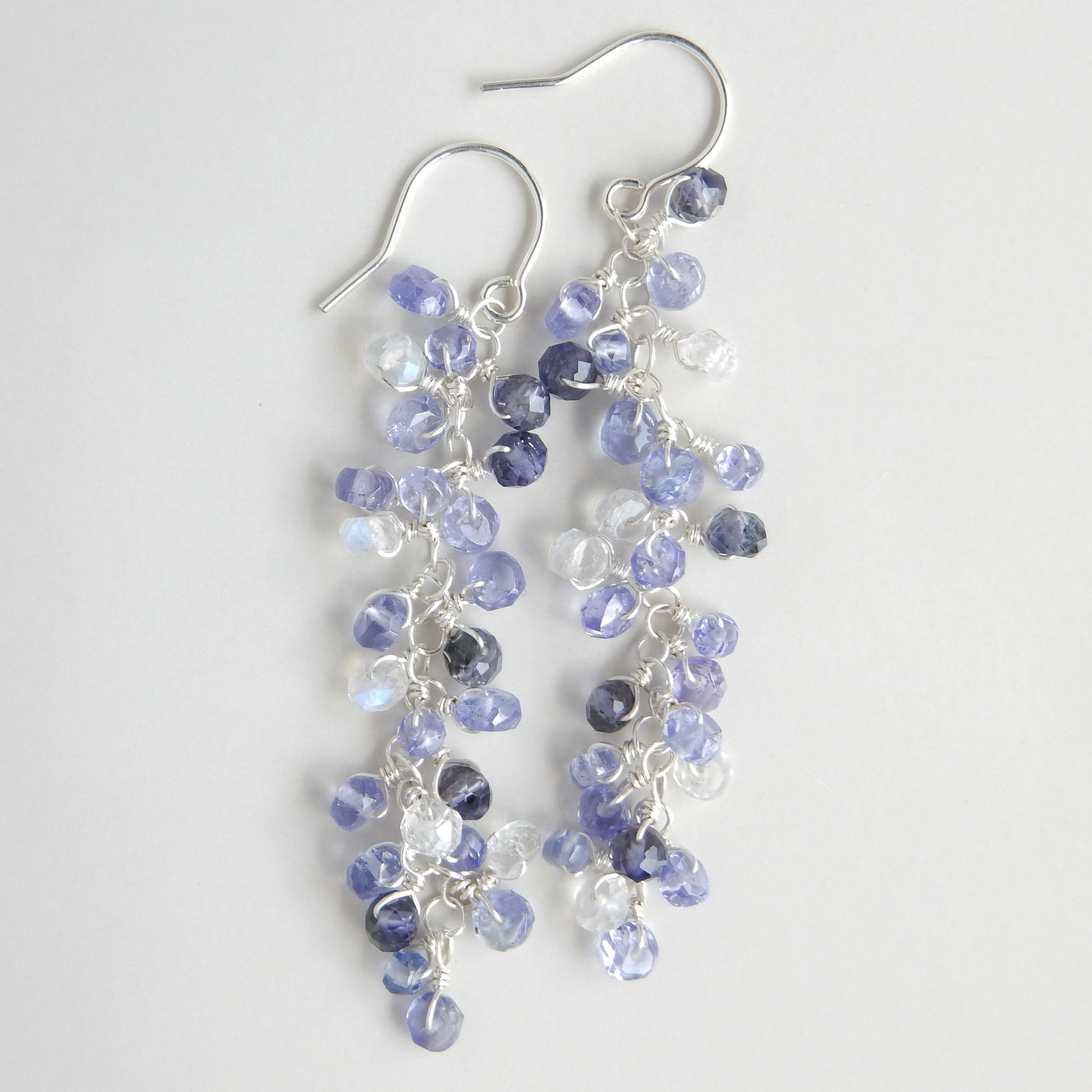 SV925紫陽花ゆるシャラロングピアス/イヤリング【1131】