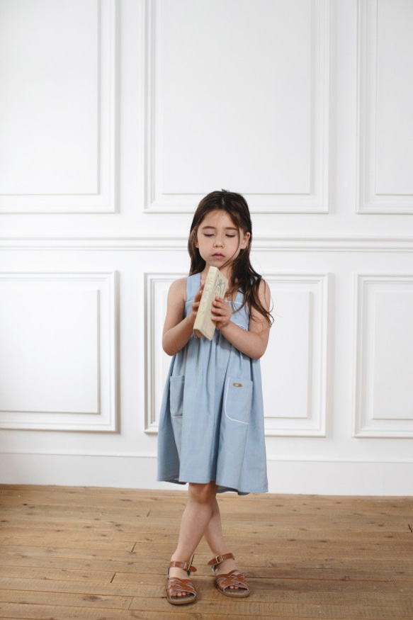 【 SALE 】40％ＯＦＦKIDS picnic one-piece （スカイブルー） 4枚目の画像