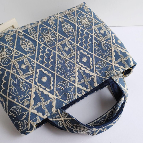 ミナペルホネン symphony 総刺繍 シンフォニー 2wayパニーニ風 夏