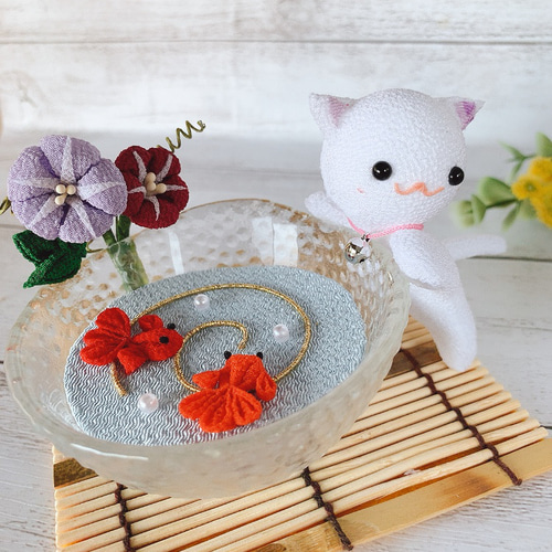朝顔 金魚 猫 ちりめん細工 その他