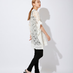 Ariosky Lace tape on Lace square Dress / white 4枚目の画像