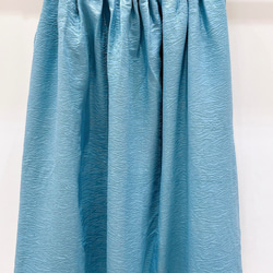 着物　スカート　青　水色　水流　和柄　和風　アップサイクル　　シルク　サスティナブル 6枚目の画像