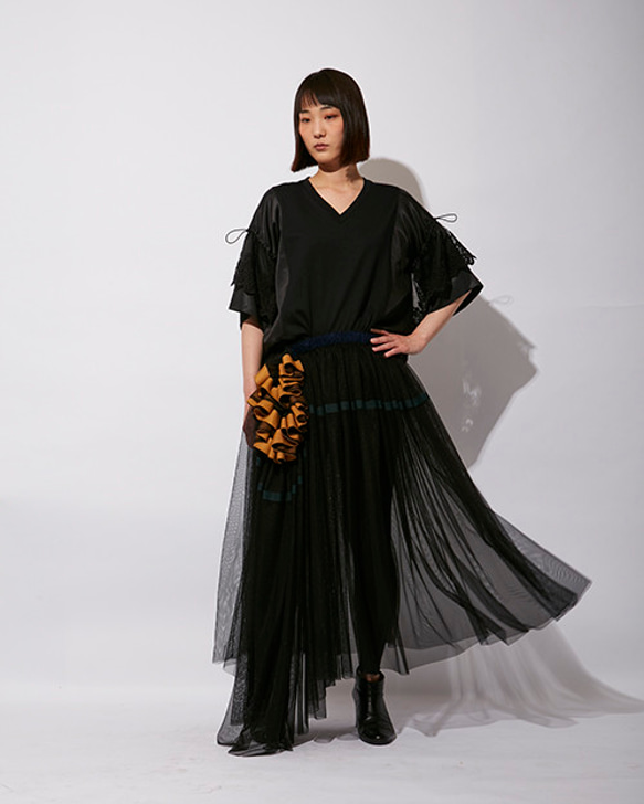 Ariosky Tulle skirt / black 3枚目の画像