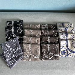 再再再販⭐︎グレー×白⭐︎北欧風刺繍コースター⭐︎刺し子 8枚目の画像