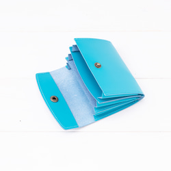 アコーディオンタイプのレザーミニ財布 マチが邪魔にならないお財布 カードケースにも使える 蛇腹の本革ミニ財布 10枚目の画像