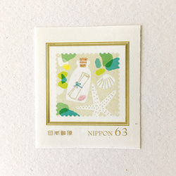 シーグラス63円フレーム切手4枚 2枚目の画像