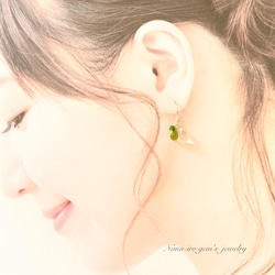 14kgf crystal × peridot pierce 11枚目の画像