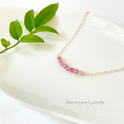 14kgf  pinktourmaline necklace 4枚目の画像