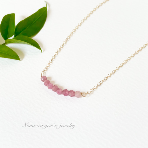 14kgf pinktourmaline necklace ネックレス・ペンダント Nana-iro gem