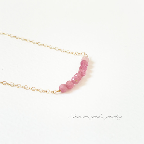 14kgf  pinktourmaline necklace 6枚目の画像