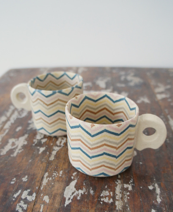 irodori窯 酒井美華さん 練り込み　カップ irodori窯 酒井美華さん 練り込み カップ Mika Sakai (@irodorigama