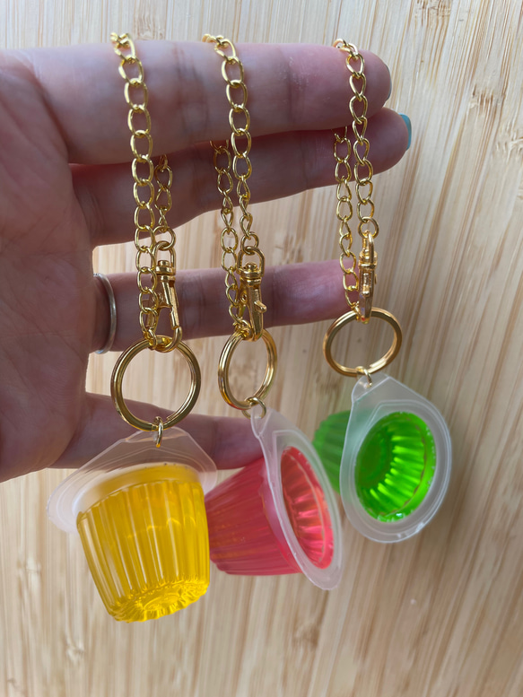 ゼリー キーホルダー カップ付き バッグチャーム キーホルダー ヒロコ
