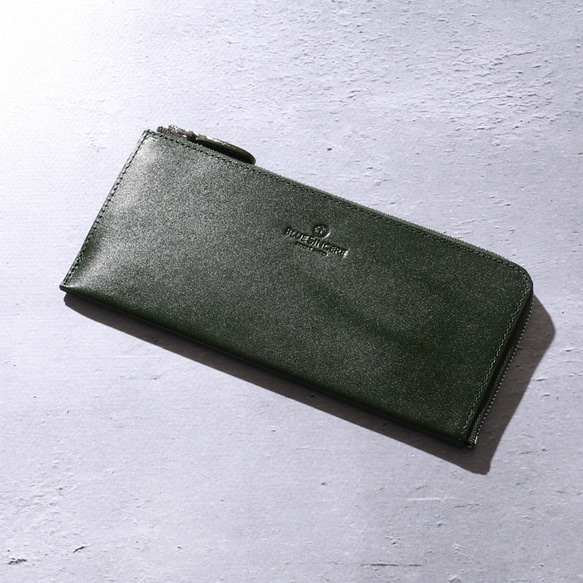 【薄さを極めた0.8cm長財布】L字ファスナー 薄型 イタリアンレザー 本革 / ILW1 1枚目の画像