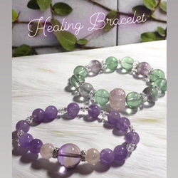 Healing braceletアメトリン&ラベンダーアメジストブレスレット 1枚目の画像