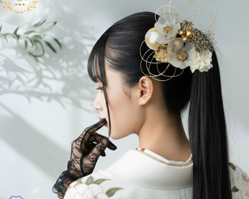 和装 髪飾り 白黒 市松 房付き 楽天市場】＼BlackFriday×まとめ割／ 【ランキング1位受賞】 和装 髪